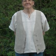 #13 Homegrown Handspun Linen Vest - Cindy Conner
