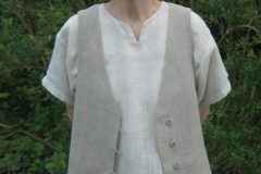 #13 Homegrown Handspun Linen Vest - Cindy Conner