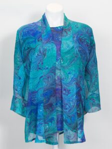 Marling - ocean blues kimono set with more white 1 of 1